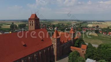 波兰Kwidzyn城堡，2016年7月，空中观景